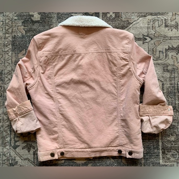Harper Heritage Francesca's Pink Soft Corduroy Sherpa Lined Jacket Size Small - Picture 5 of 8